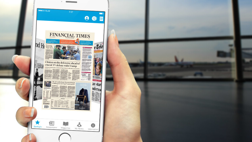 KLM launches free in-flight newspaper app