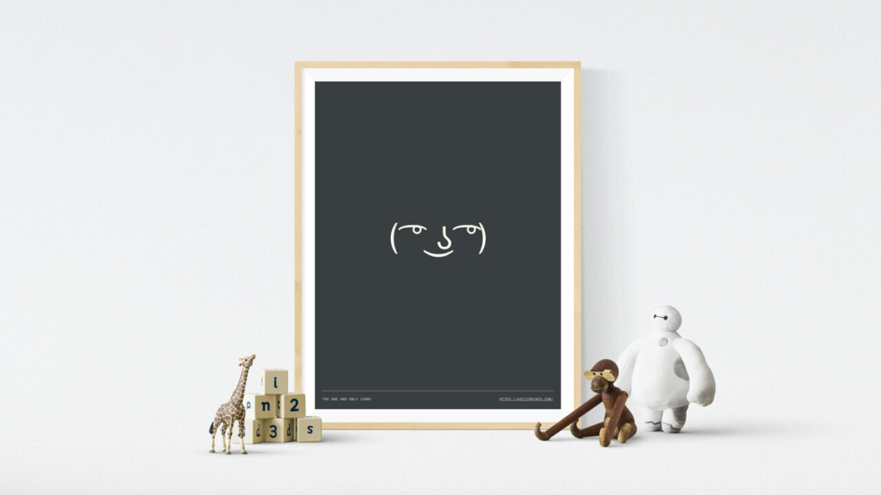 These ASCII art prints put some ¯\_(ツ)_/¯ on your wall