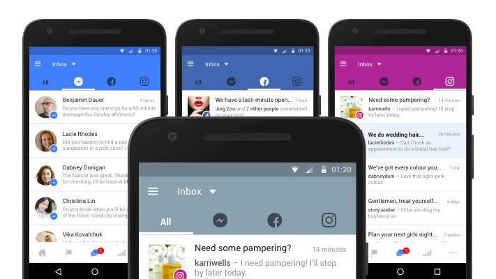 Facebook Pages, Messenger and Instagram now have a unified inbox