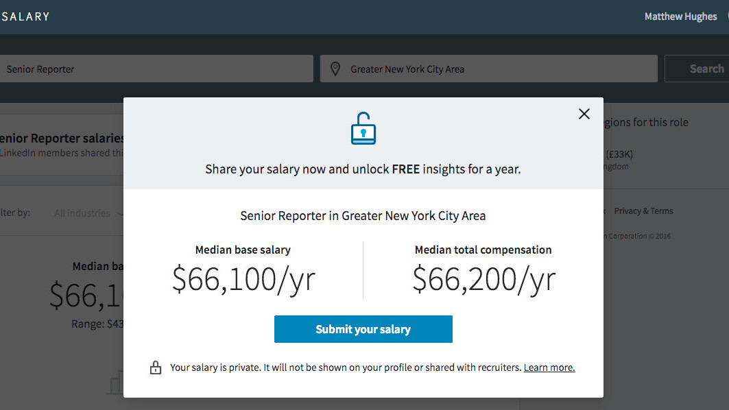 LinkedIn’s Salary tool will tell you if you’re being underpaid
