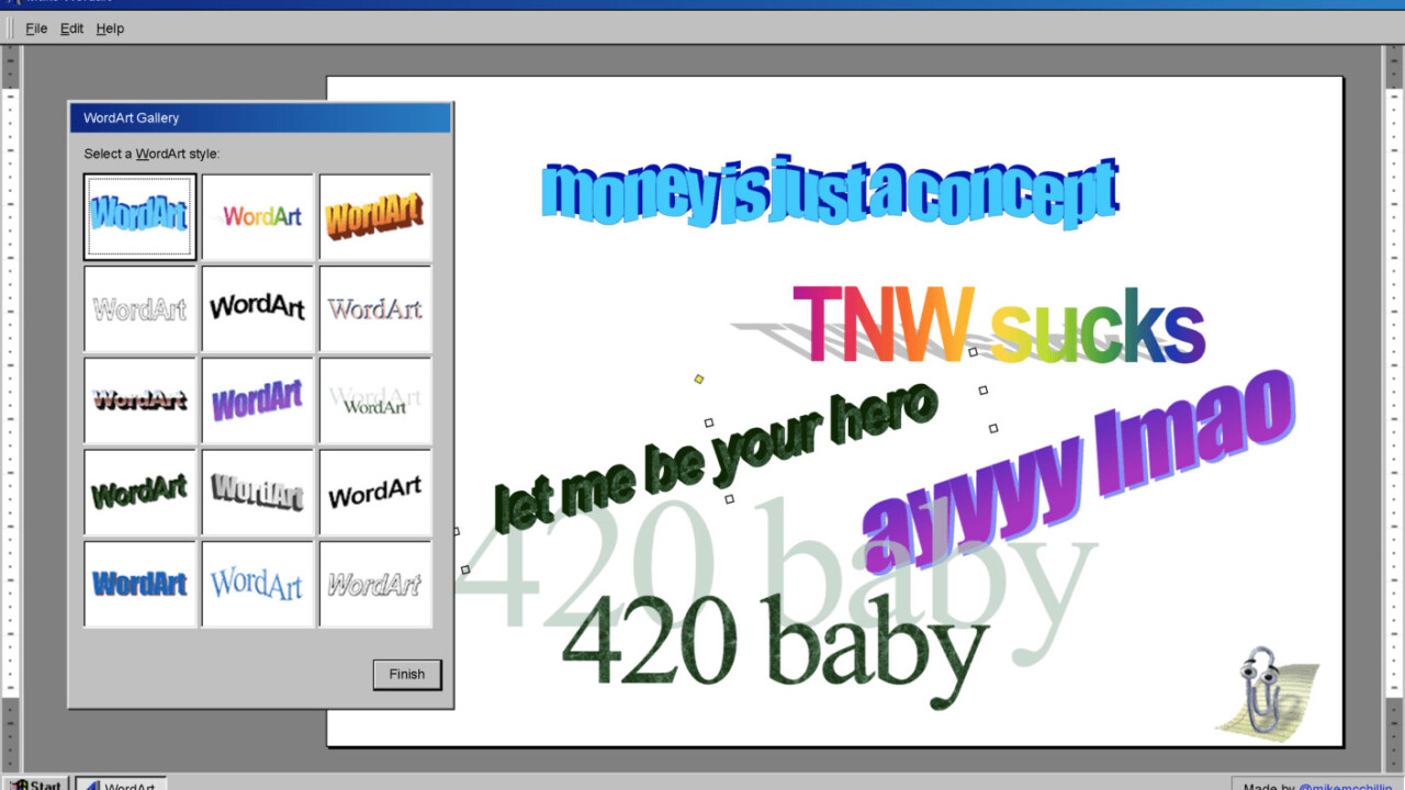 This awesome WordArt generator is a design blast from the past