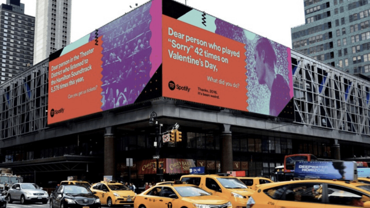 Spotify is using billboards to call users out on their questionable listening habits