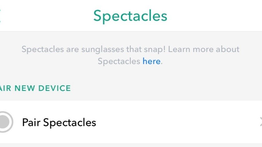 Snapchat update adds support for Spectacles glasses and UI tweaks