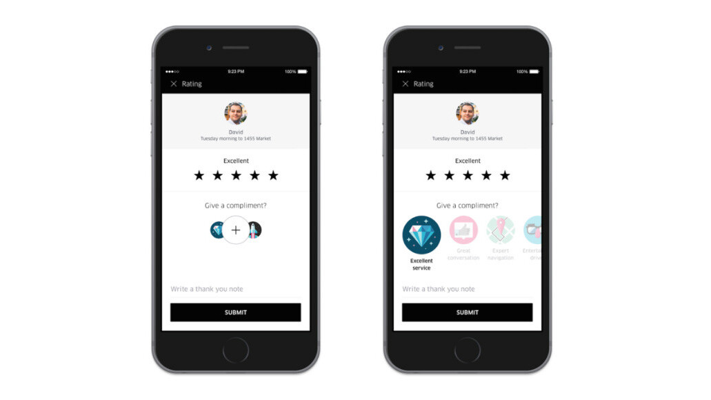 Uber now lets you thank drivers with stickers – but it could do a lot more