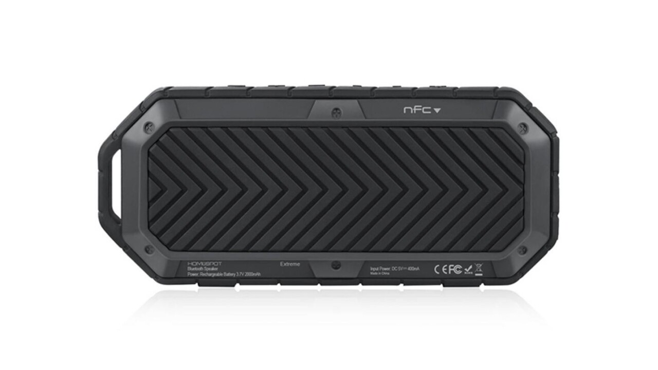 Take your tunes to the great outdoors with this rugged waterproof Bluetooth speaker (62% off)