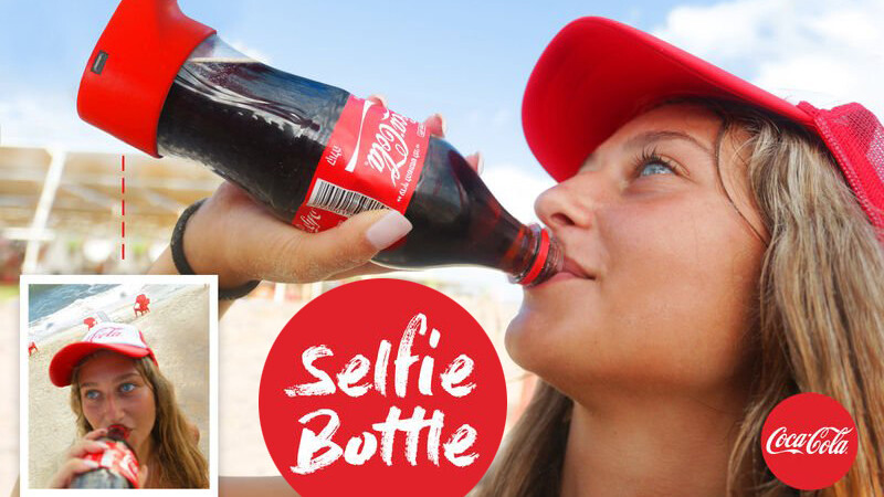 Coca-Cola ‘selfie bottle’ lets you snap pics as you sip your health away