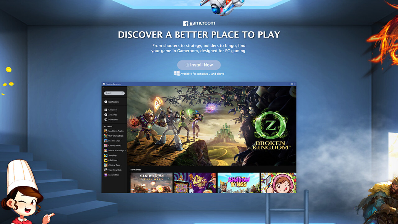 Facebook has Steam in its crosshairs with new ‘Gameroom’ platform