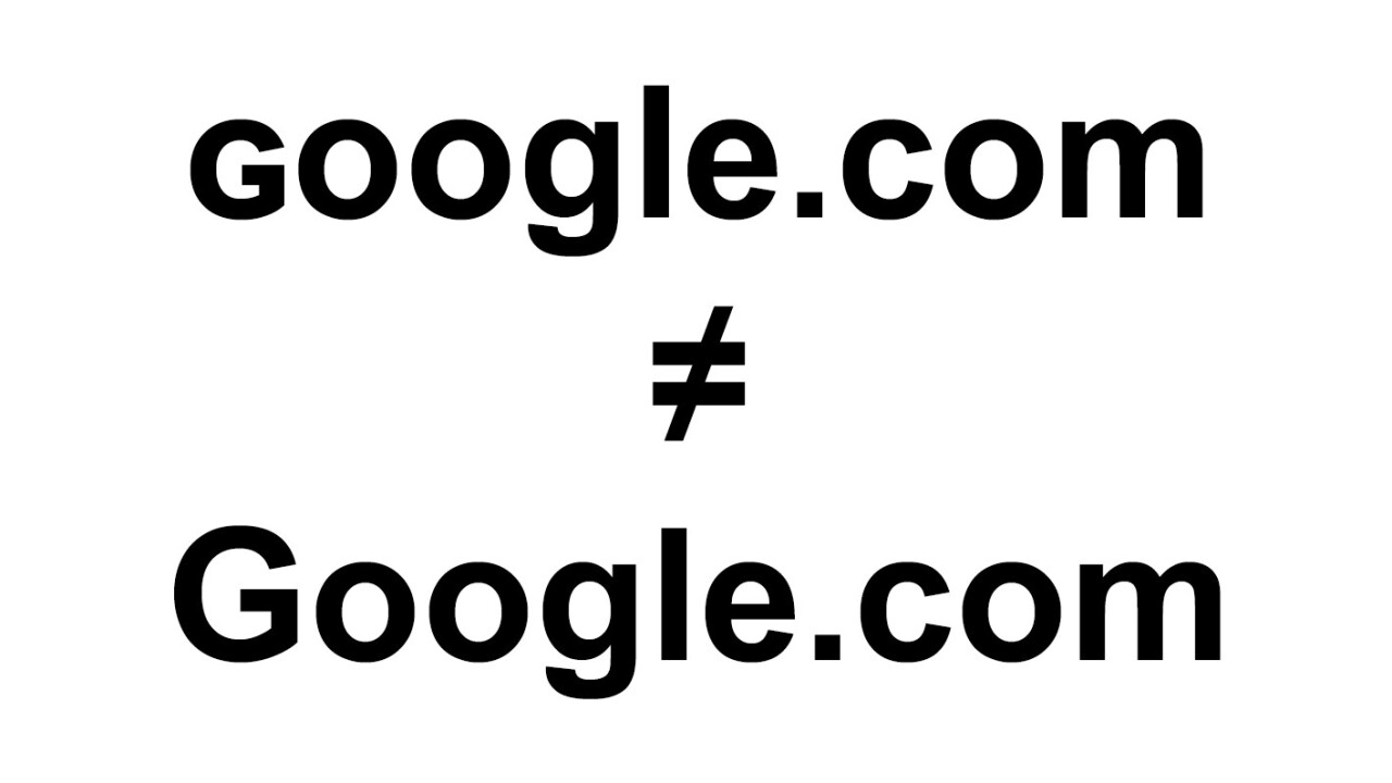 Watch out: ɢoogle.com isn’t the same as Google.com