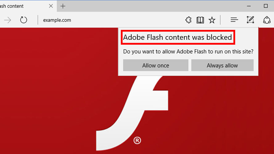 Microsoft Edge will soon stop loading Flash whenever possible