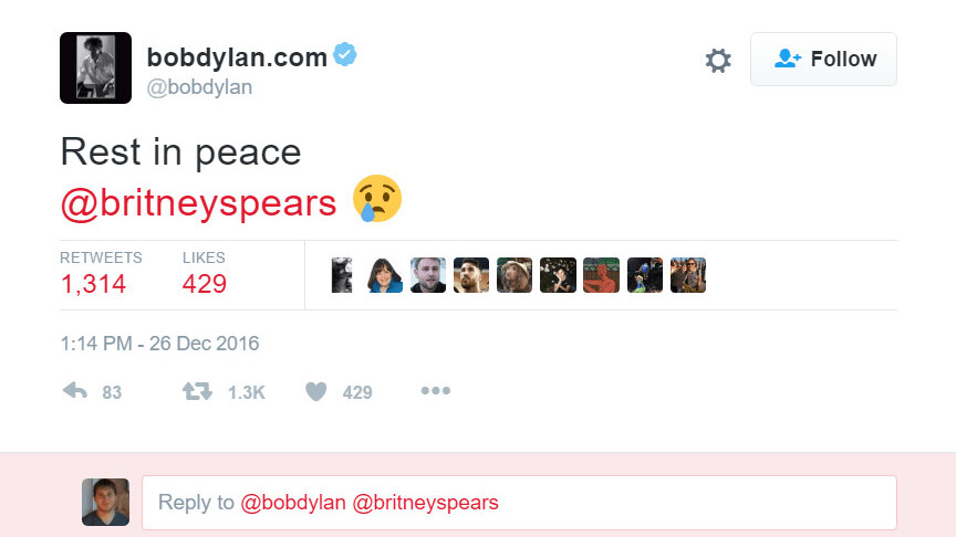 Britney Spears falls victim to cruel Twitter death hoax
