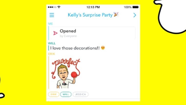 Snapchat adds group conversations with up to 16 people
