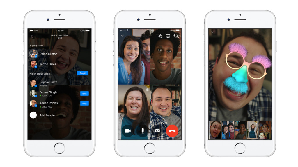 Facebook Messenger adds group video chat for up to 50 people