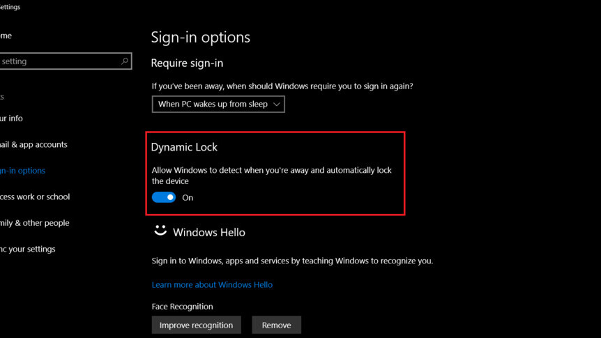 Windows 10 will automatically lock your PC anytime you walk away from it