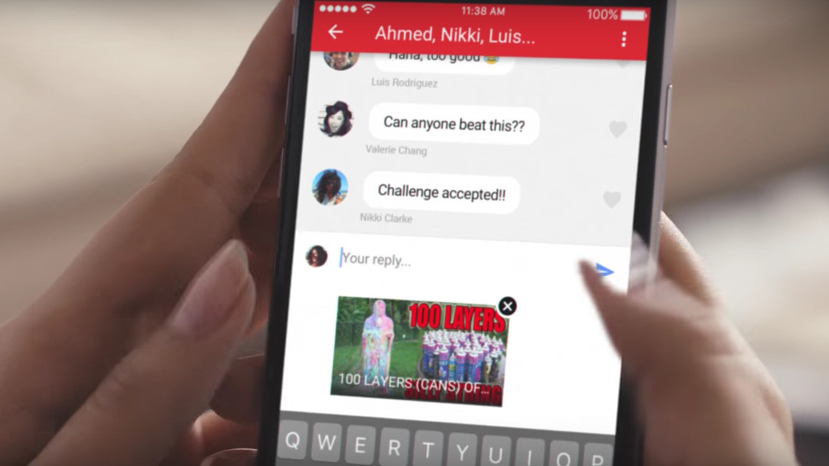 YouTube is testing in-app messaging to take on Facebook