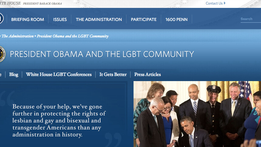 The White House’s climate change and LGBT rights pages have disappeared