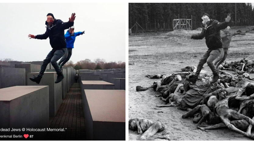 Yolocaust mocks dumbass selfie-takers at the Berlin Holocaust Memorial