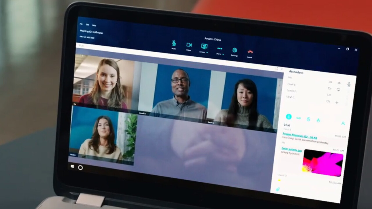 Amazon takes on Skype and GoToMeeting with its Chime video conferencing app