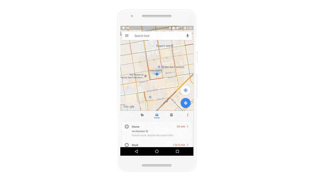 Google Maps’ clever Android update makes it easier to find public transport on the go
