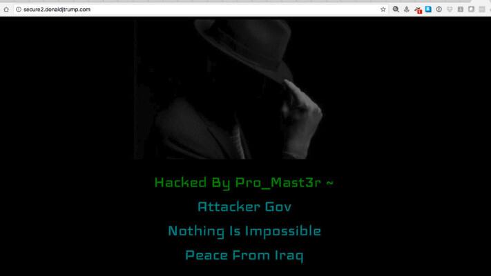 Trump site hacked by attacker purportedly from Iraq