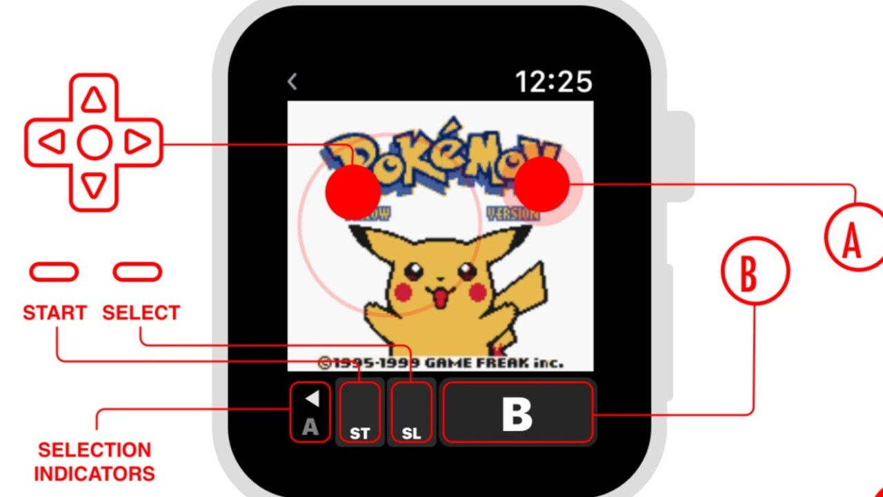 Get your retro Pokémon fix with this Gameboy emulator for Apple Watch