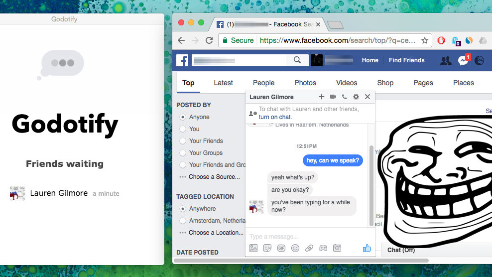 This amusing Facebook app makes your friends wait for your messages… forever