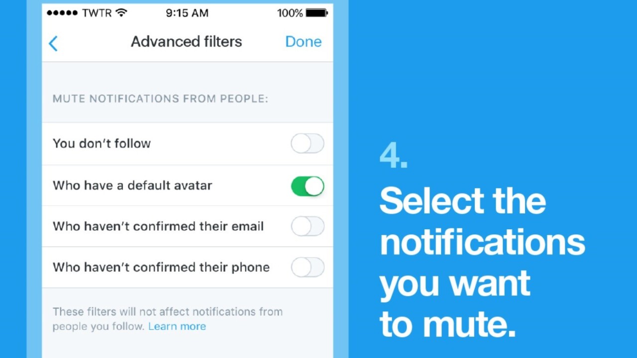Twitter now lets you auto-mute eggs and other sketchy accounts