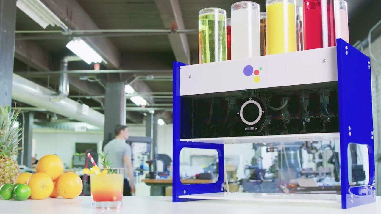 Google opens up the Google Assistant to developers, shows off mocktail mixer to prove it