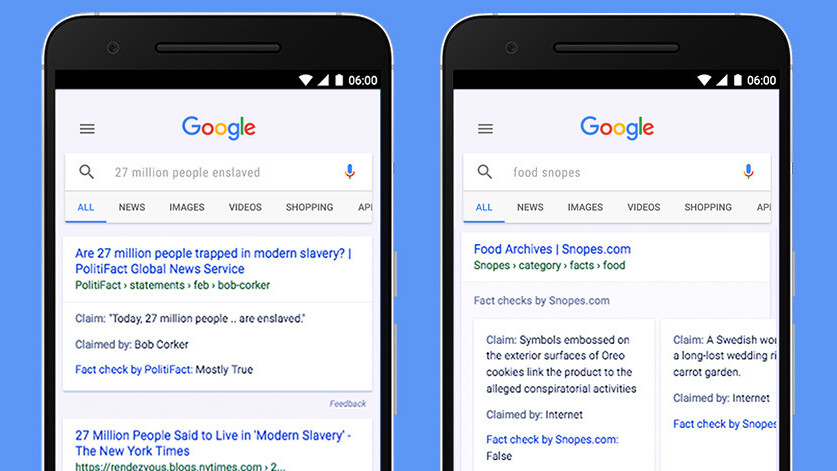 Google adds fact check to global search results in the war against fake news