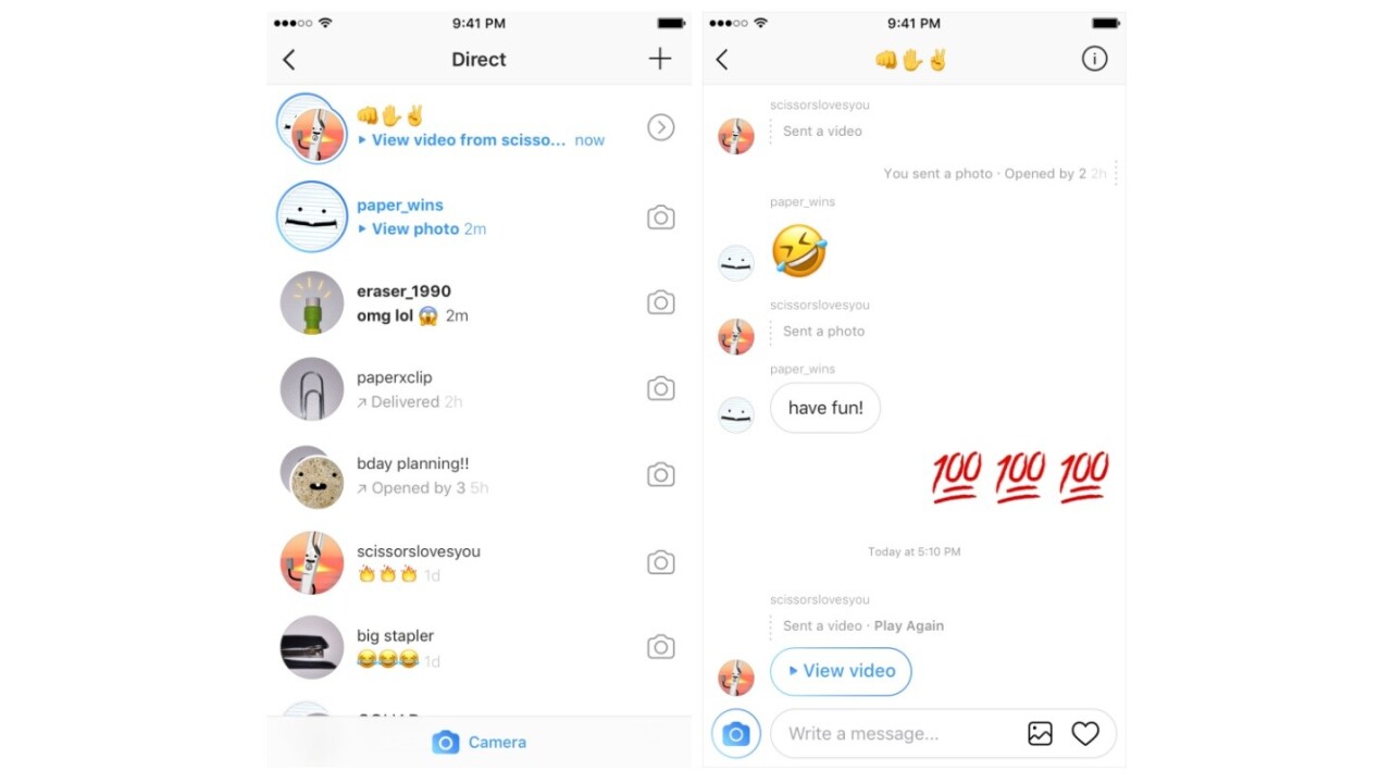 Instagram combines disappearing and permanent messages into one inbox