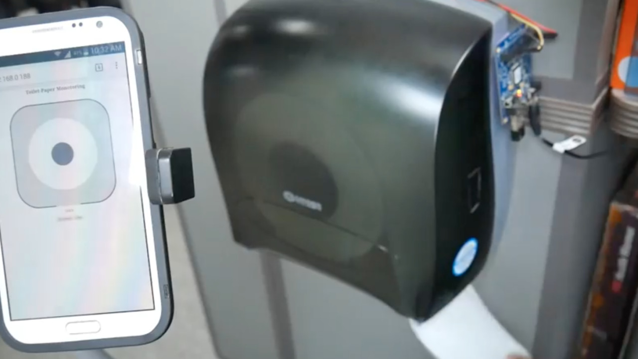 This smart toilet paper monitor tells you when you need a new roll