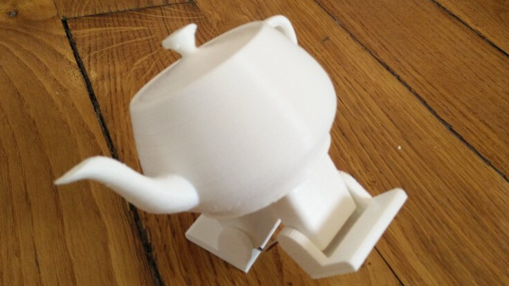 This cute dancing robot is actually a 3D-printed teapot hooked to an Arduino