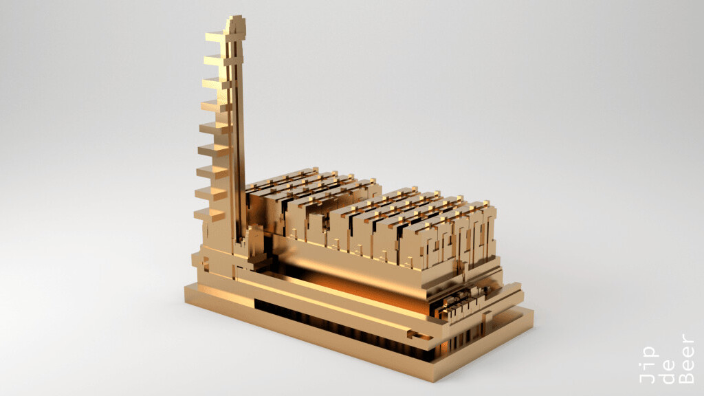 This artist prints unique gold sculptures of the websites we all use