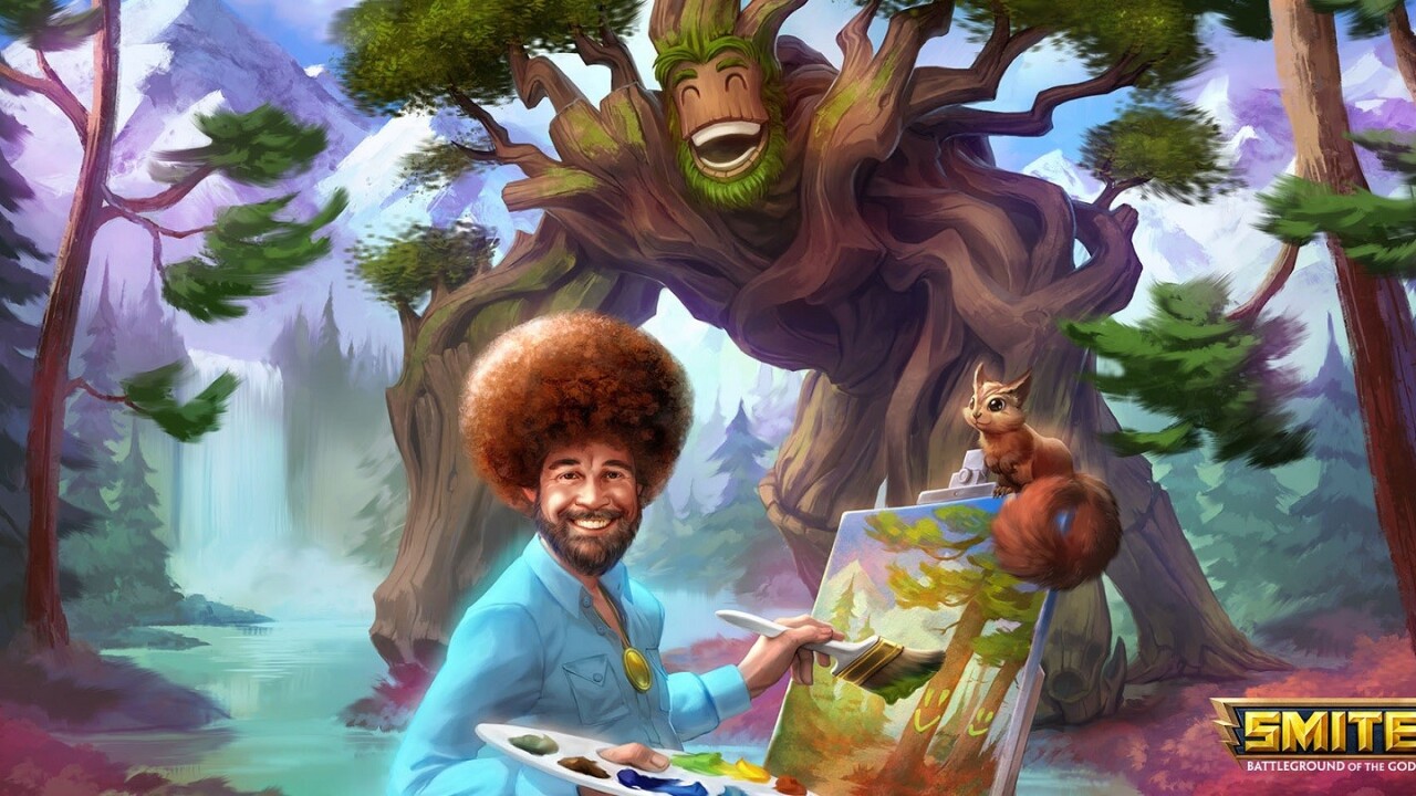 Bob Ross takes on the divine in SMITE