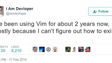 Vim is so complicated, over a million people have looked up how to exit it on Stack Overflow