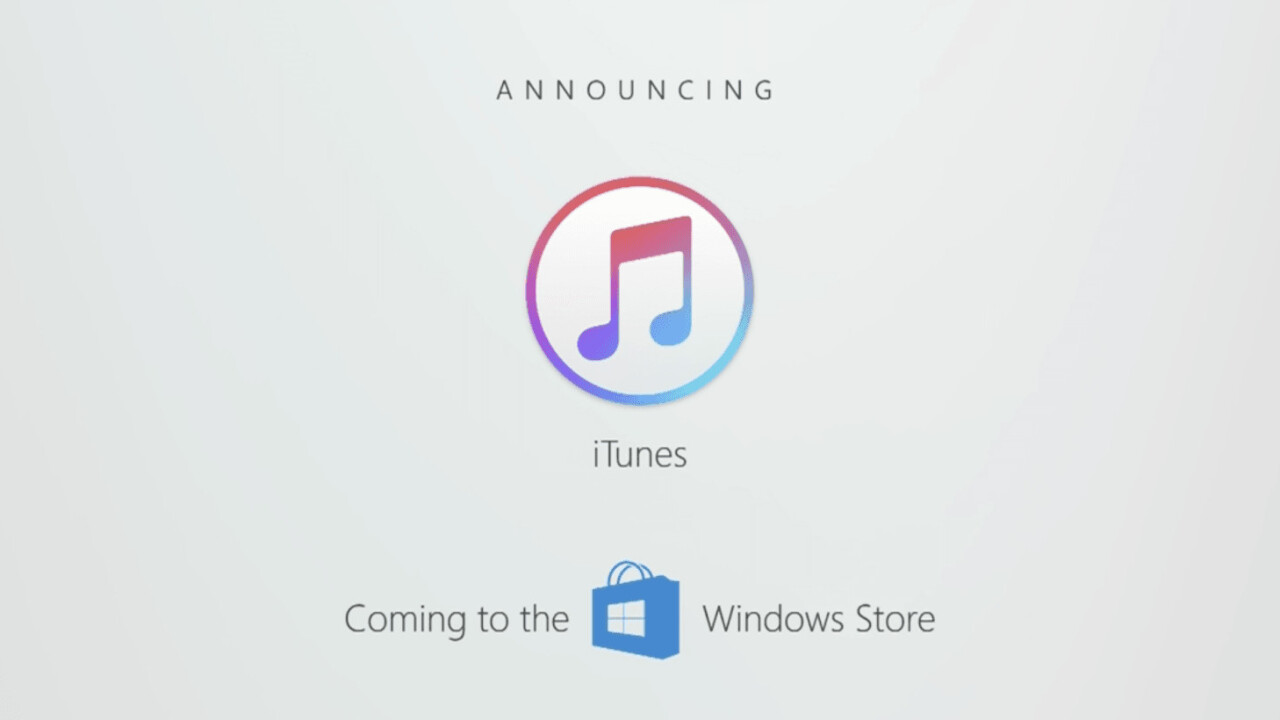 iTunes is coming to the Windows Store