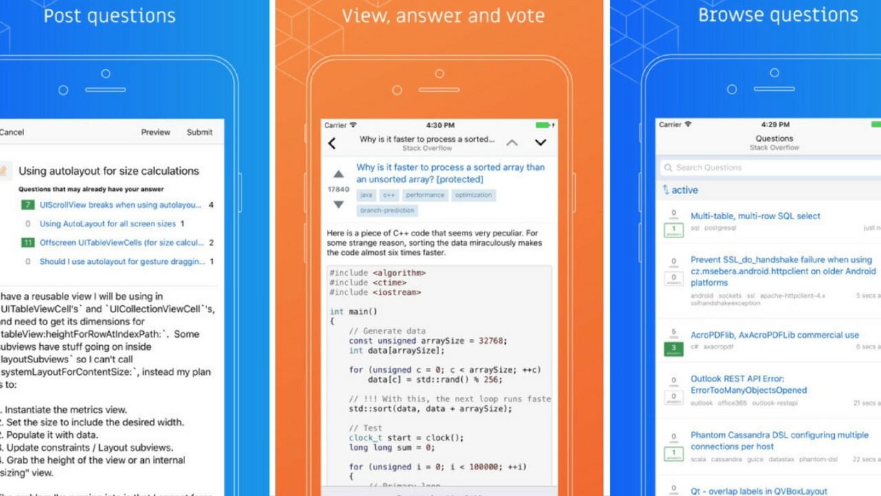 Stack Overflow launches apps to let you ask idiotic programming questions on the move