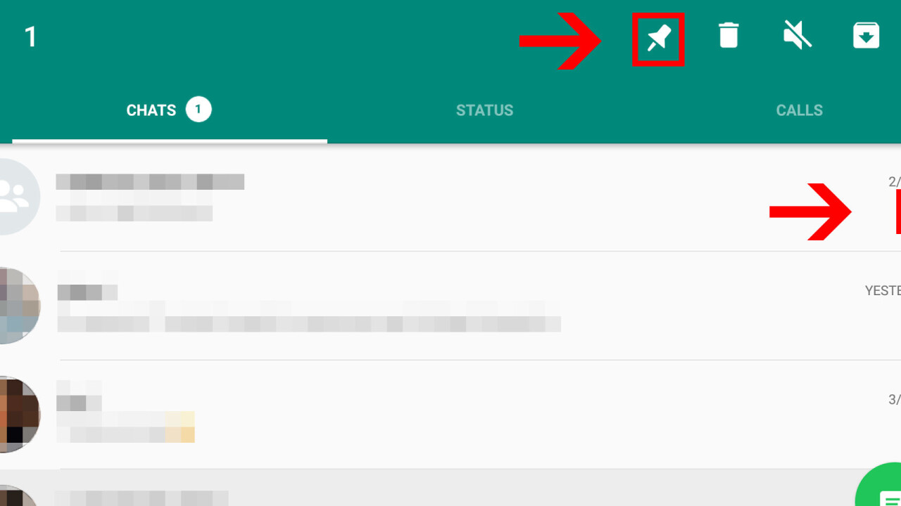 WhatsApp beta lets you pin people to the top of your chat list