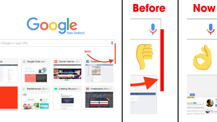 Google has fixed the nagging asymmetry in Chrome’s ‘new page’ tab