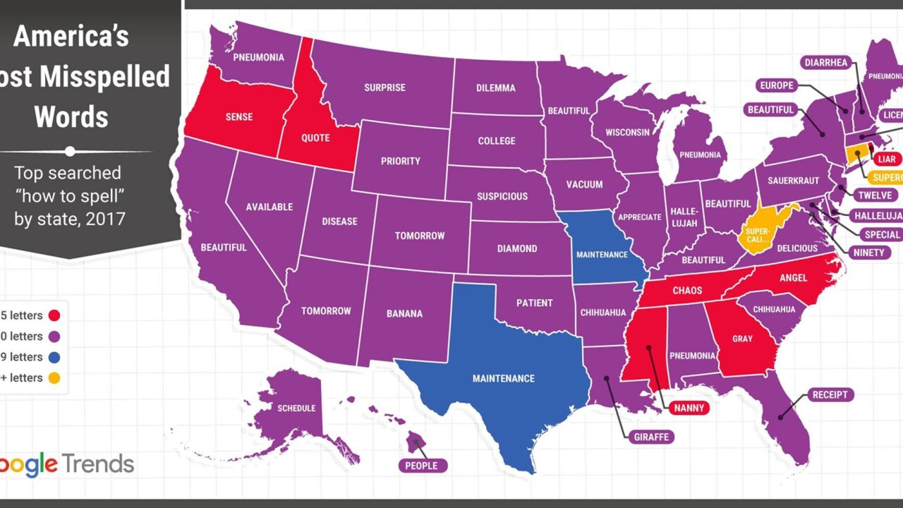 Google data shows Wisconsin residents can’t spell Wisconsin