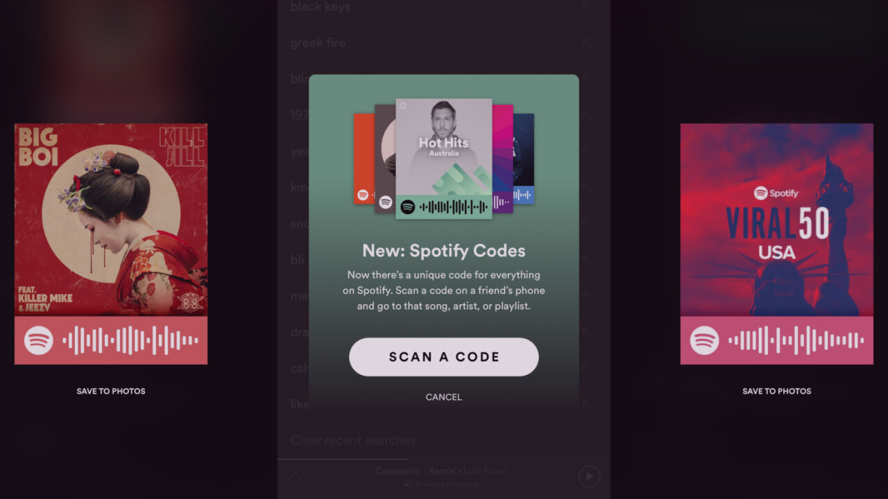 Spotify Codes bring Snapchat-like QR codes to music streaming