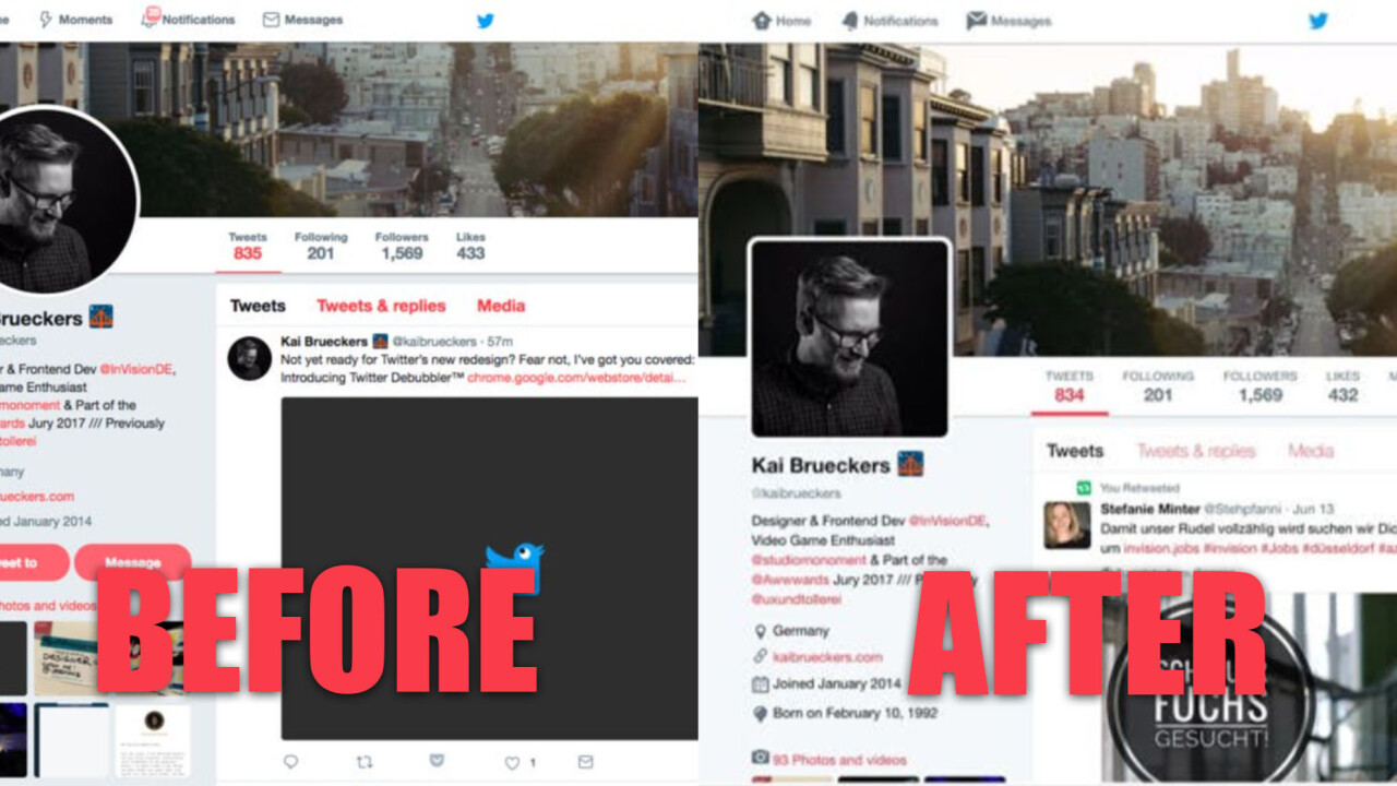Hate Twitter’s bubbly’s redesign? This extension gets rid of it
