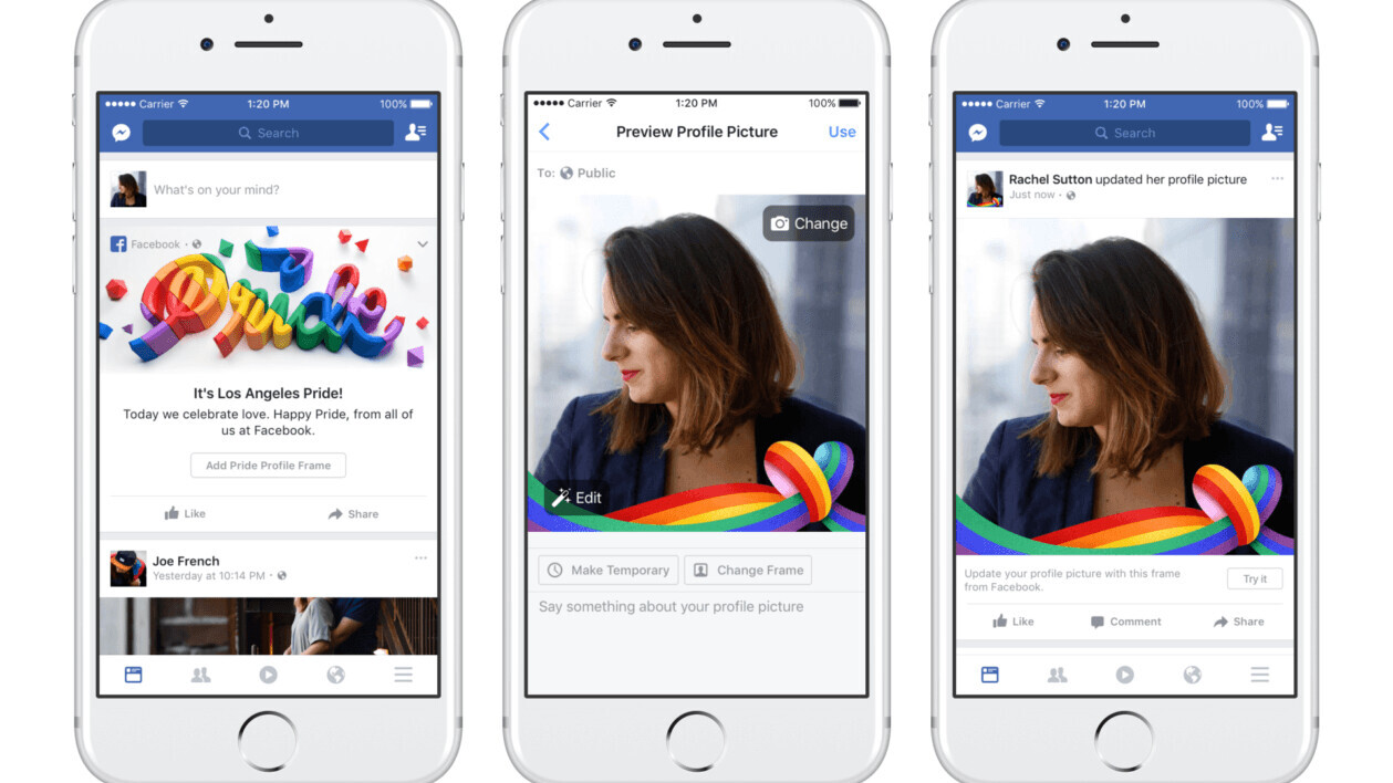 Facebook celebrates Pride month with rainbow reaction, frames, and filters