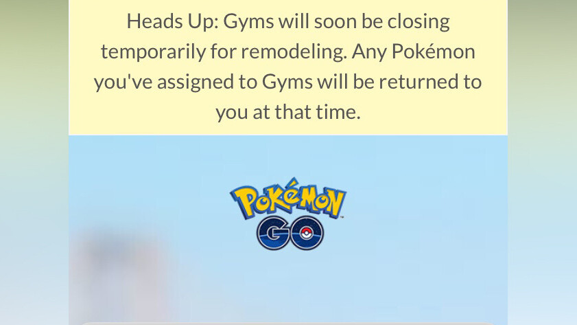 Pokémon Go slated for huge update as gyms will soon be temporarily closing