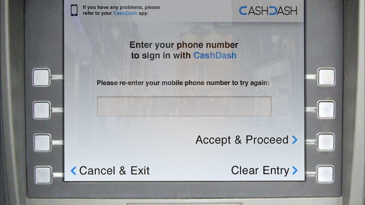 CashDash lets you withdraw cash from ATMs without a debit card
