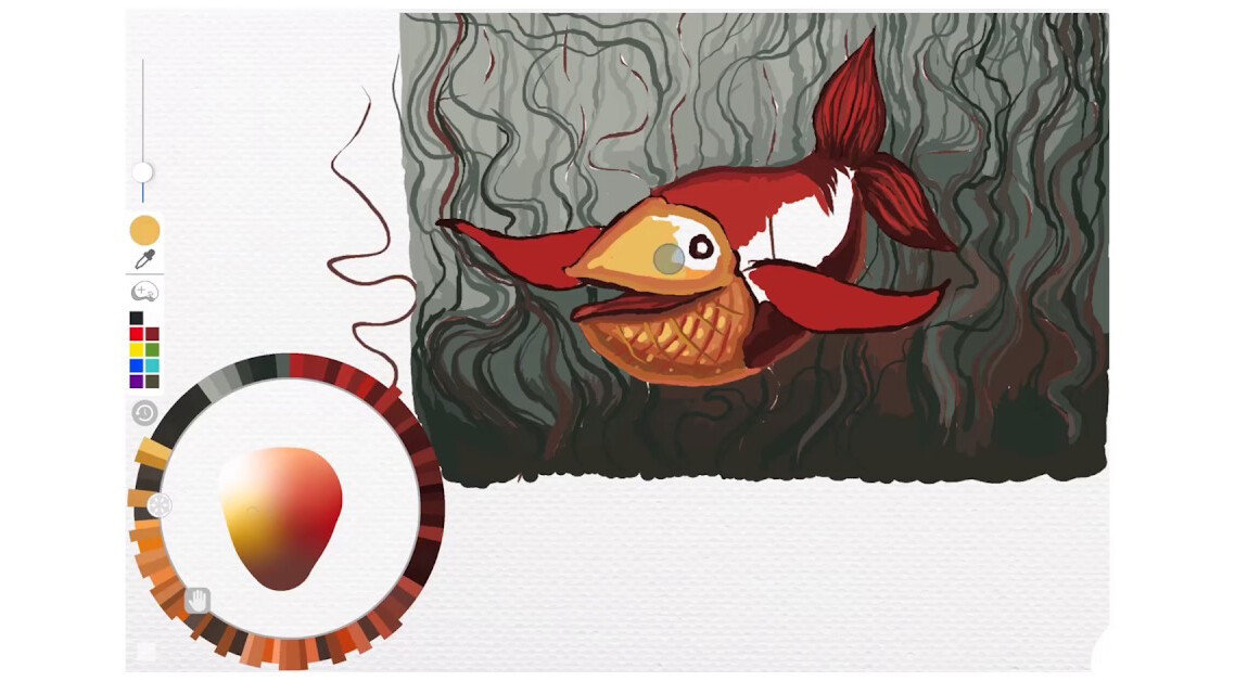 Adobe brilliantly reimagines the color picker as an artist’s watercolor palette