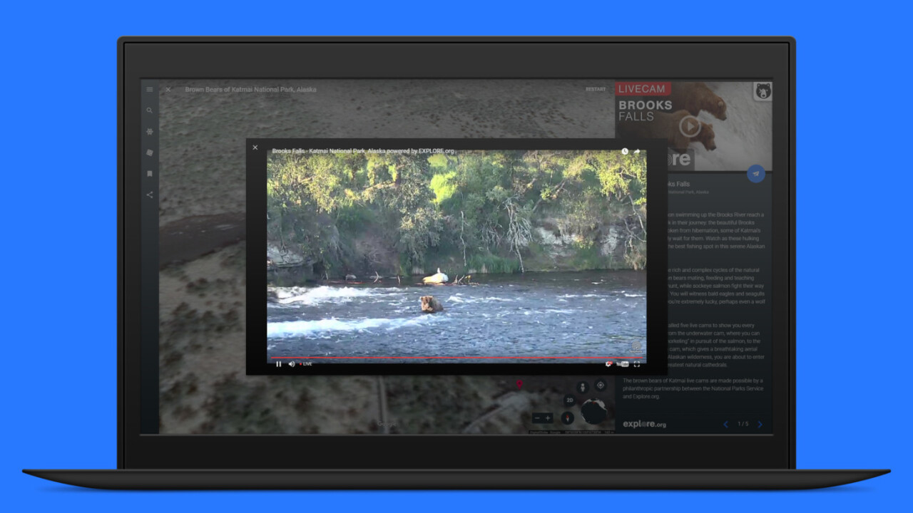 Google Earth adds live video feeds for watching natural wonders in real-time
