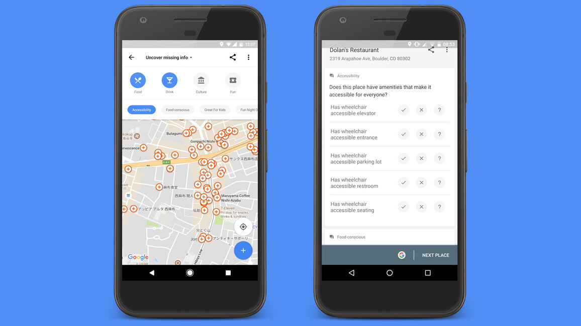 Help improve Google Maps by adding accessibility info for your favorite spots