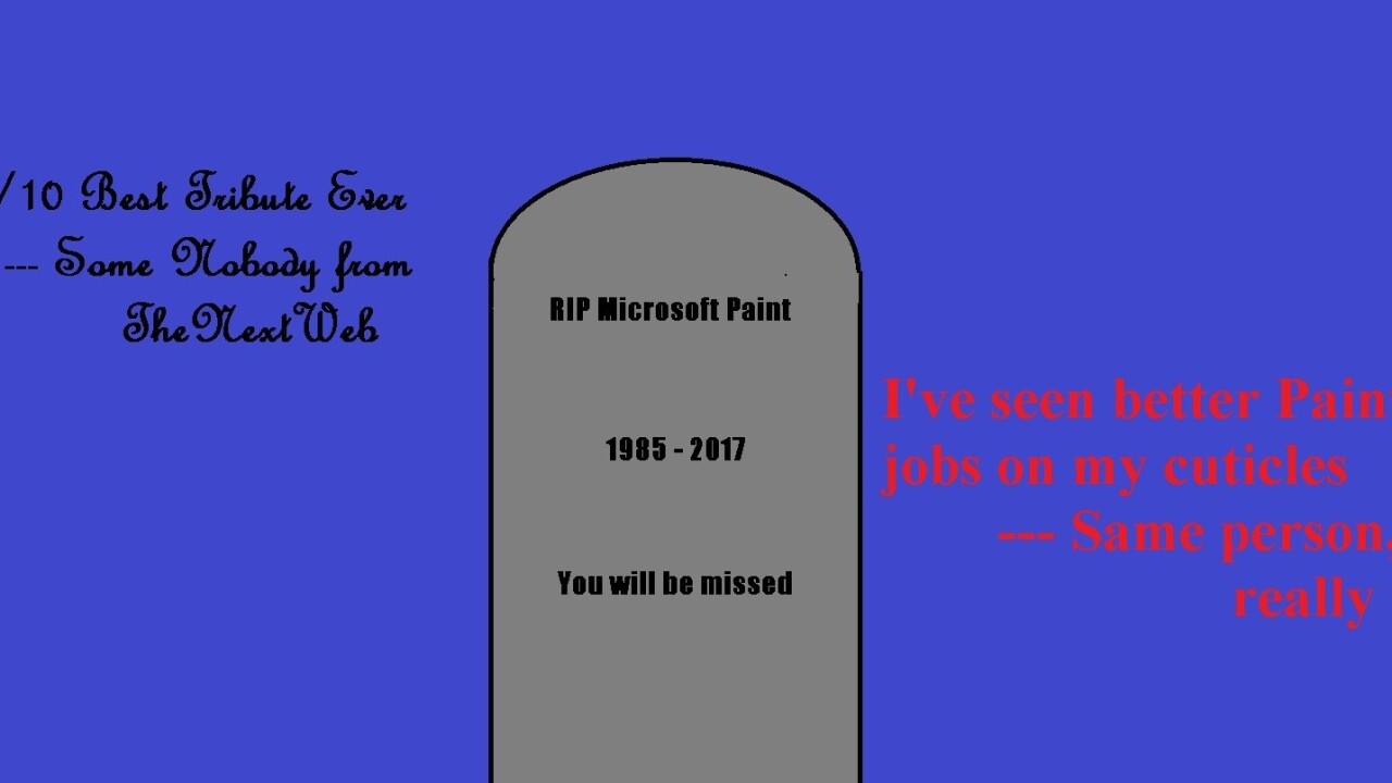 Microsoft Paint memorials are just as bad as you’d expect