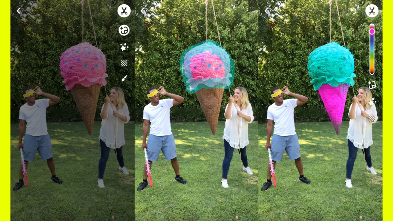 Snapchat’s latest update lets you recolor any object