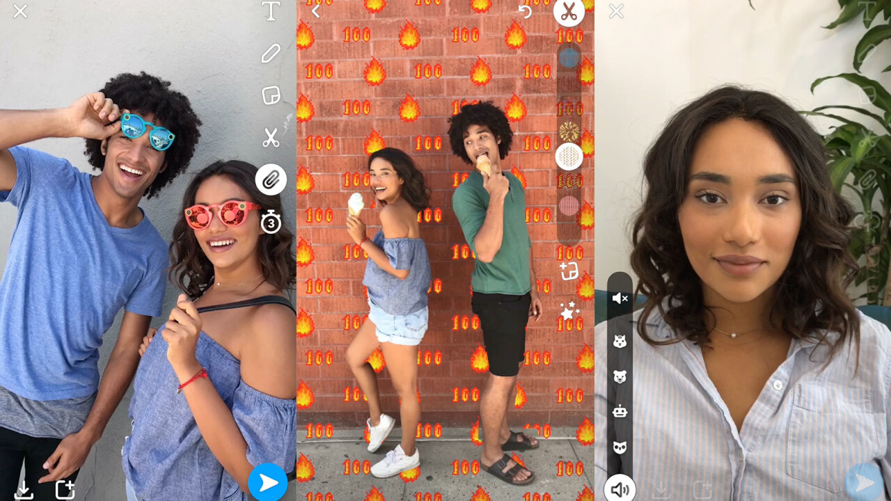 Snapchat adds voice filters, backdrops, and web links to your snaps